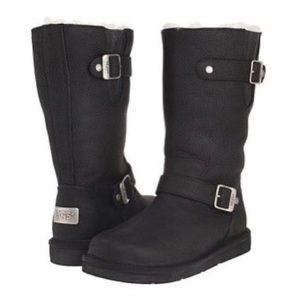 Leather Shearling Insulated KENSINGTON Biker Boots
